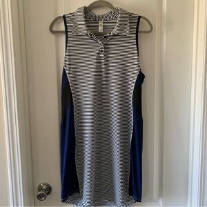 Lole striped collared tennis dress